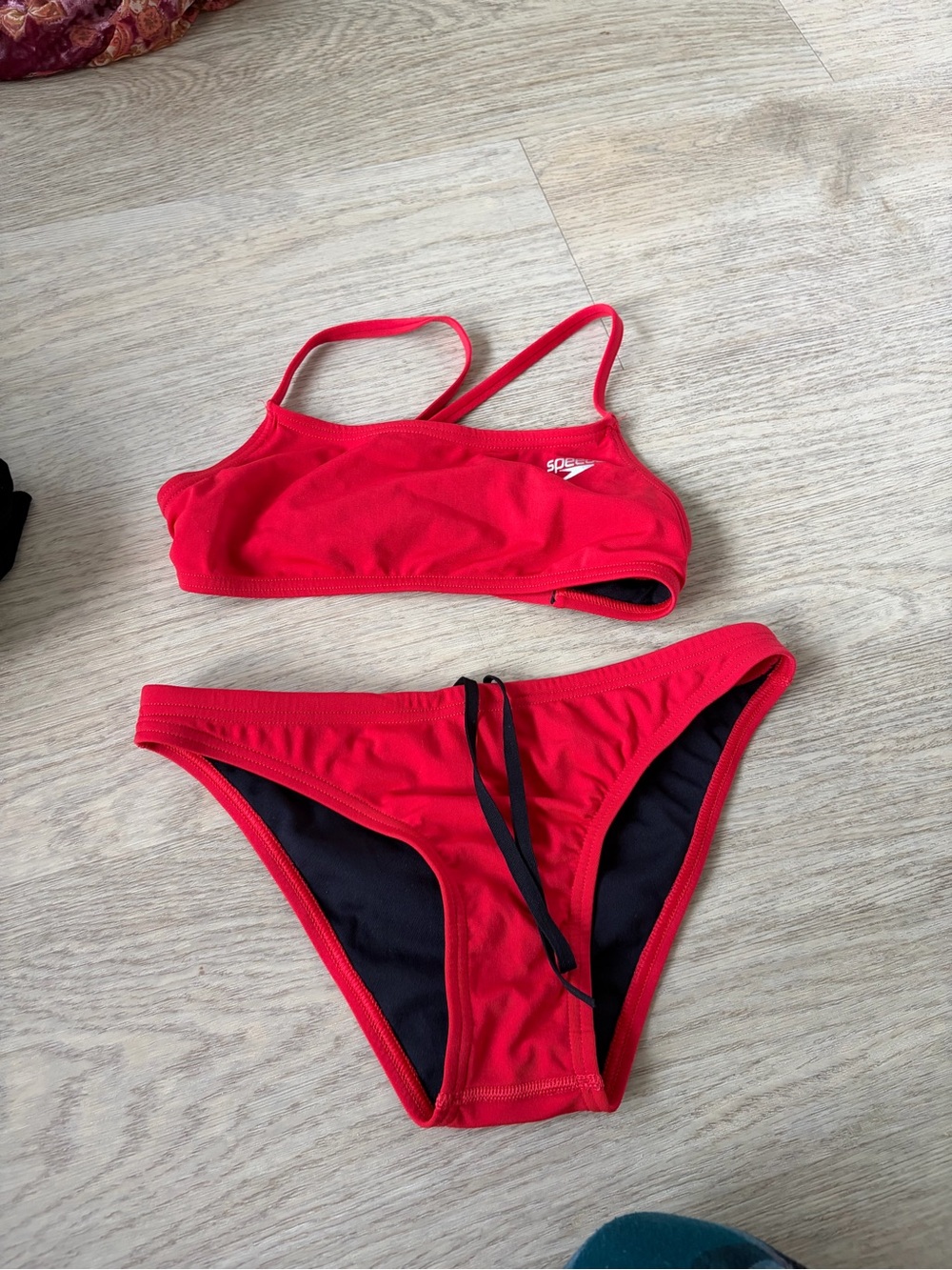 Speedo Women's Red Athletic Two-Piece Bikini Set